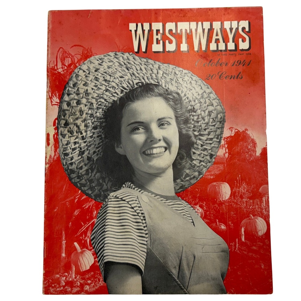 Vintage Westways Magazine October 1941 Automobile Club Southern California Cover
